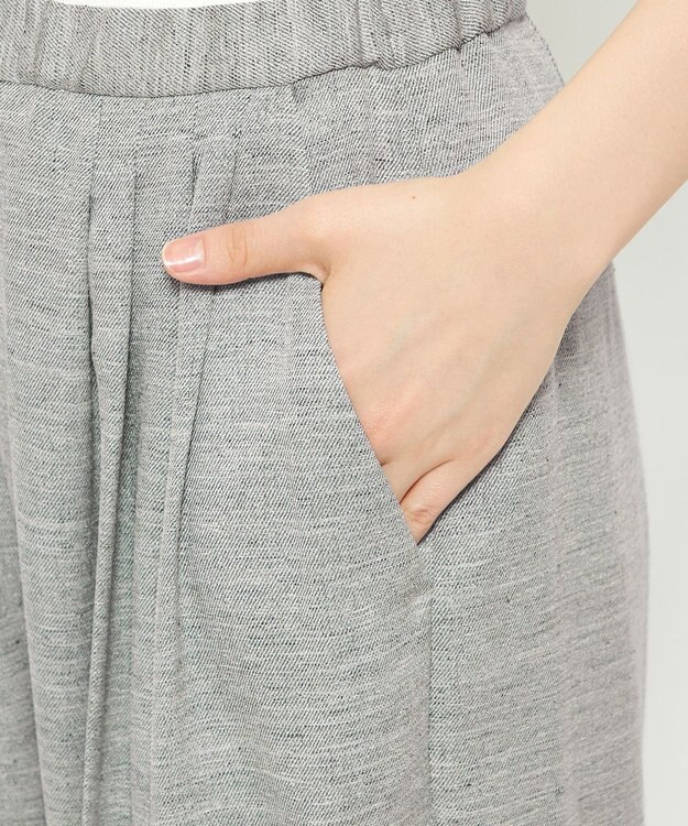 uncrave リネンライクツイル テーパードパンツ グレー