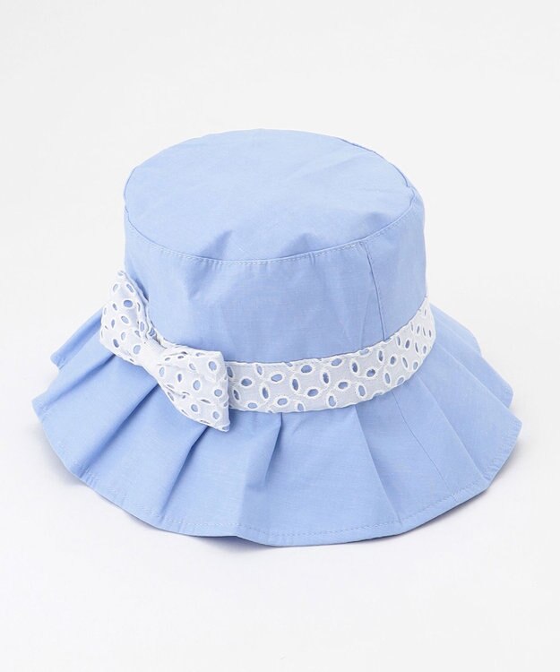 組曲 KIDS 【Mサイズ】レースコンビ サマーハット サックスブルー系