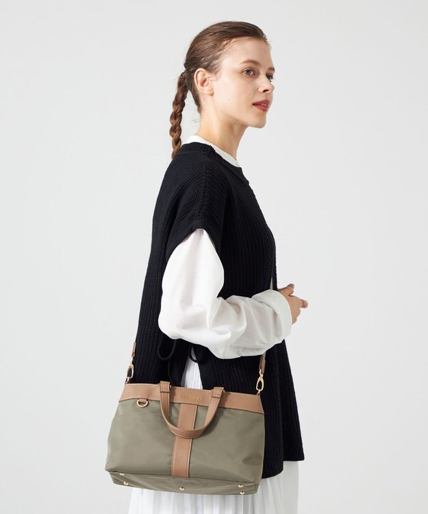 LA BAGAGERIE コンビ2WAYトートバッグ SMALL グレー