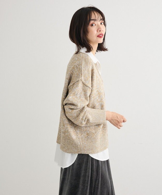 Green Parks ＭＩＸニットカーディガン Beige