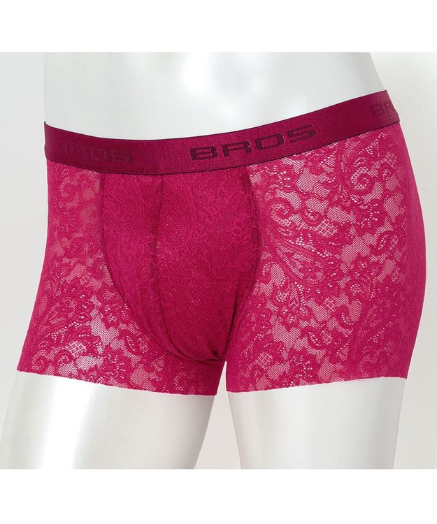 WACOAL MEN ボクサーパンツ 「レースボクサー」 通気性 フロント快適グラマラス 前閉じ GT3340 /ブロス バイ ワコールメン レッド