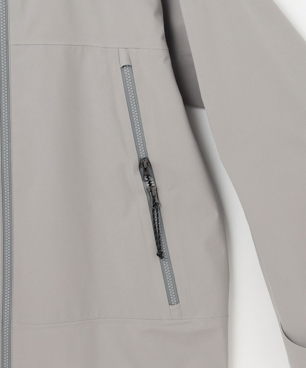 JOSEPH ABBOUD MOUNTAIN 【ECO撥水/耐水性/透湿防水素材/ストレッチ/軽量】ボイルドポリエステル3レイヤー マウンテンパーカー ライトグレー系