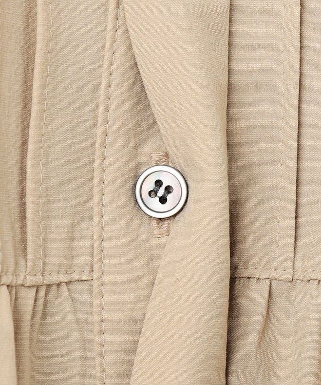 組曲 S スーパーライトストレッチティアード ブラウス ベージュ系