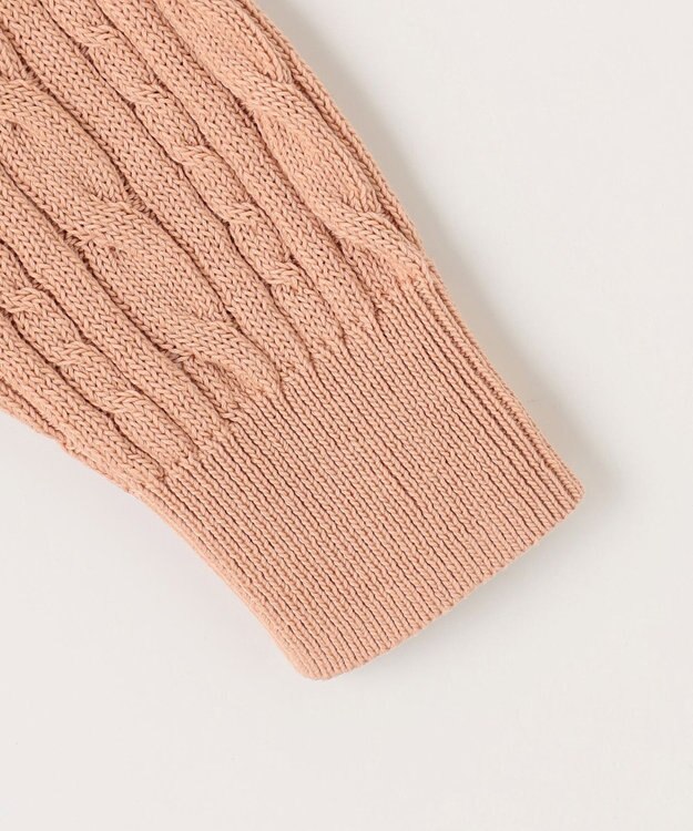 J.PRESS LADIES 【洗える】GIZA MERCERIZE COTTON ケーブル ニット ピンク系