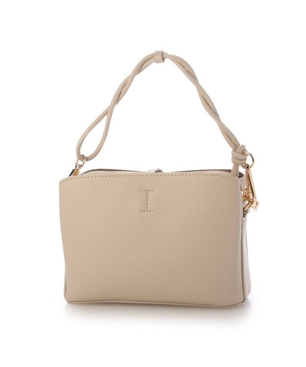 UNBILLION カシュカシュ cachecache / メタルフラップ3つ口ミニショルダー アイボリー