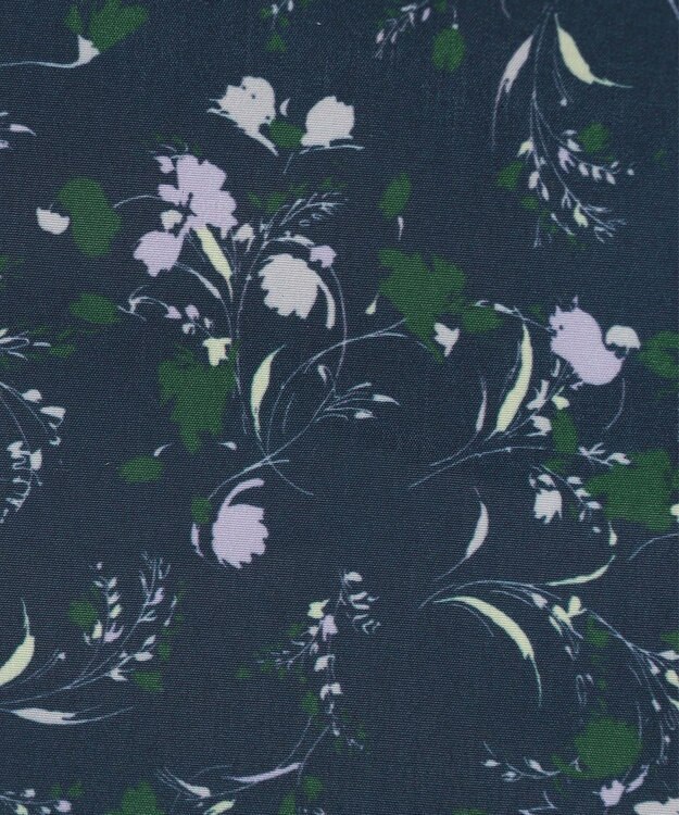 UNFILO MENS ボタニカルプリント イージーテーパードパンツ ネイビープリント