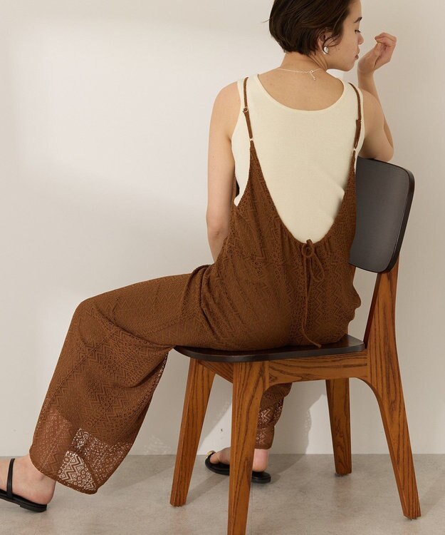 AMERICAN HOLIC レースキャミサロペット【WEB限定カラー有り】 Brown