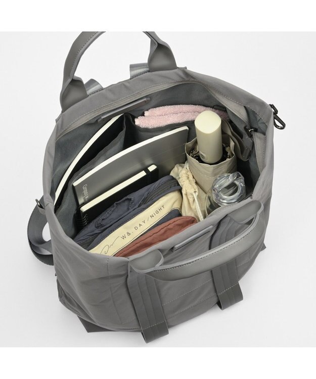 ACE BAGS & LUGGAGE W&.Day/Night レポ 2WAYトート B4サイズ 19172 ダブルアンドデイナイト グレー