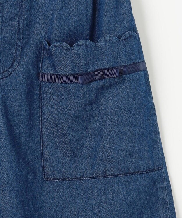 組曲 KIDS 【150-160㎝】デニム ショートパンツ ネイビー系