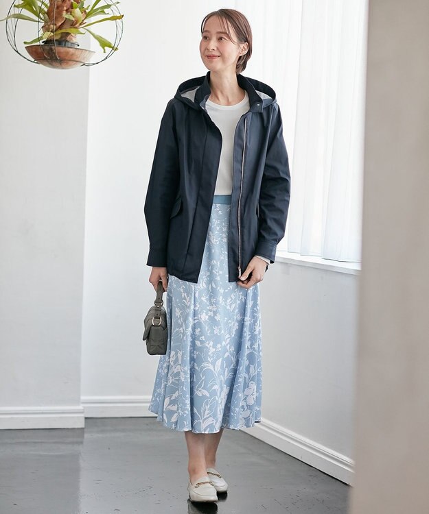 自由区 【XSサイズ～/2WAY/撥水加工】リバーメモリー マウンテンパーカー ネイビー系