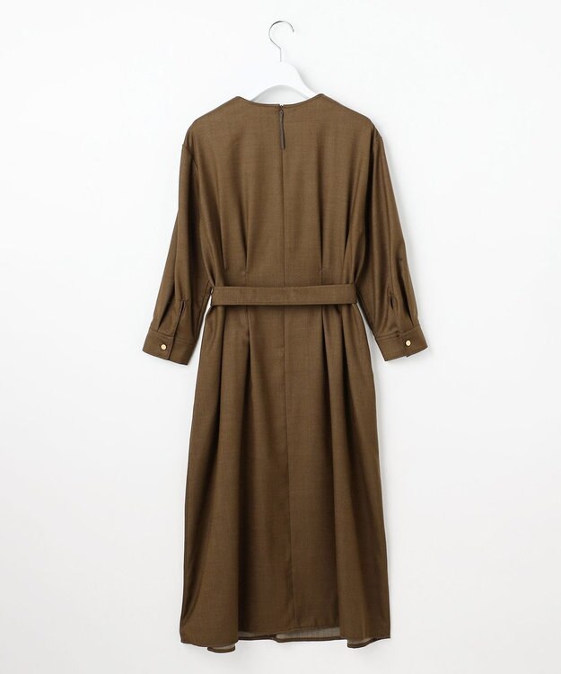 自由区 デニムライクツイル ワンピース ブラウン