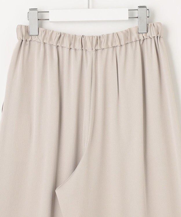 自由区 L 【洗える】チンツサテンタンブラー ワイドパンツ ベージュ系