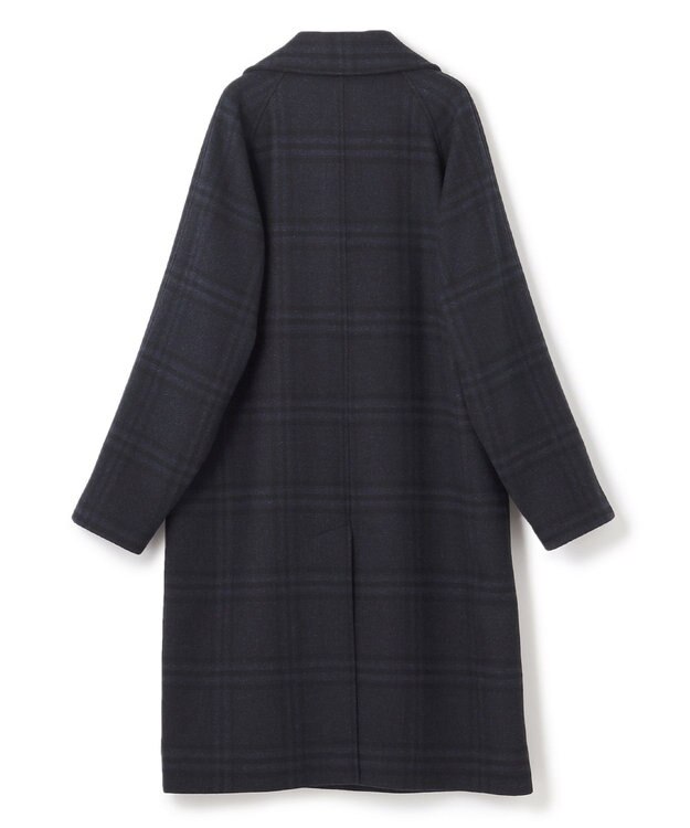 JOSEPH HOMME PLAID MELTON COAT ネイビー系3