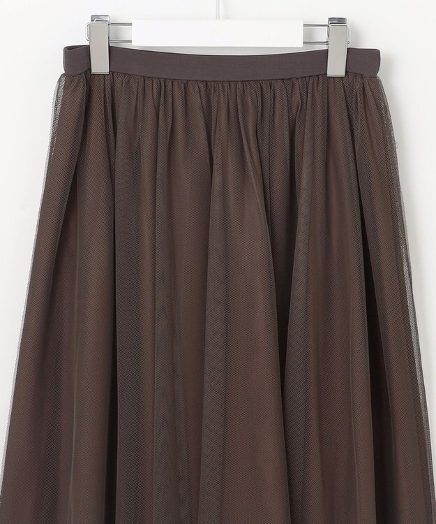 自由区 L 【新色追加生産・WEB限定カラーあり】チュール スカート ブラウン系