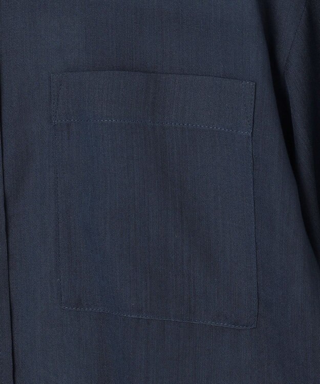 組曲 エアリーボイルシアー シャツ ネイビー系