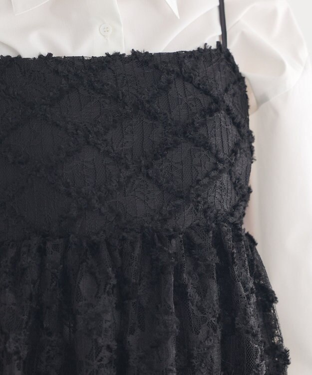 earth music&ecology 【予約】フリンジレースキャミビスチェ ブラック