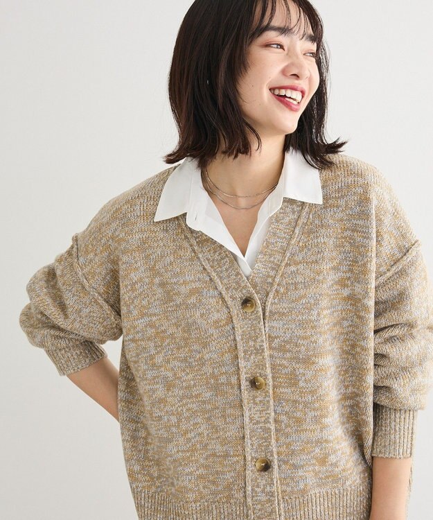 Green Parks ＭＩＸニットカーディガン Beige