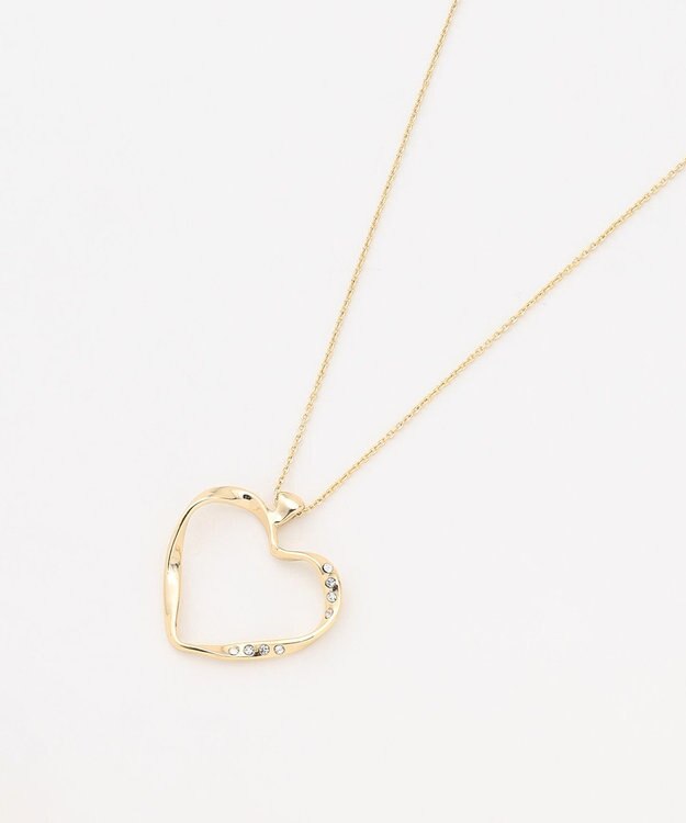 組曲 ツイストハートフープペンダント ゴールド系