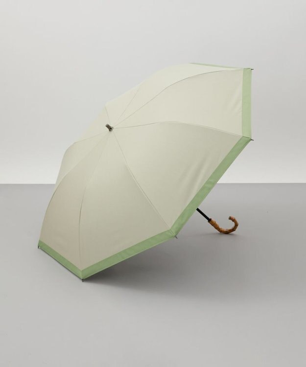 AURORA 【WEB・直営店限定】 グログラン晴雨兼用傘（折りたたみ・トップフラット） ライトグリーン