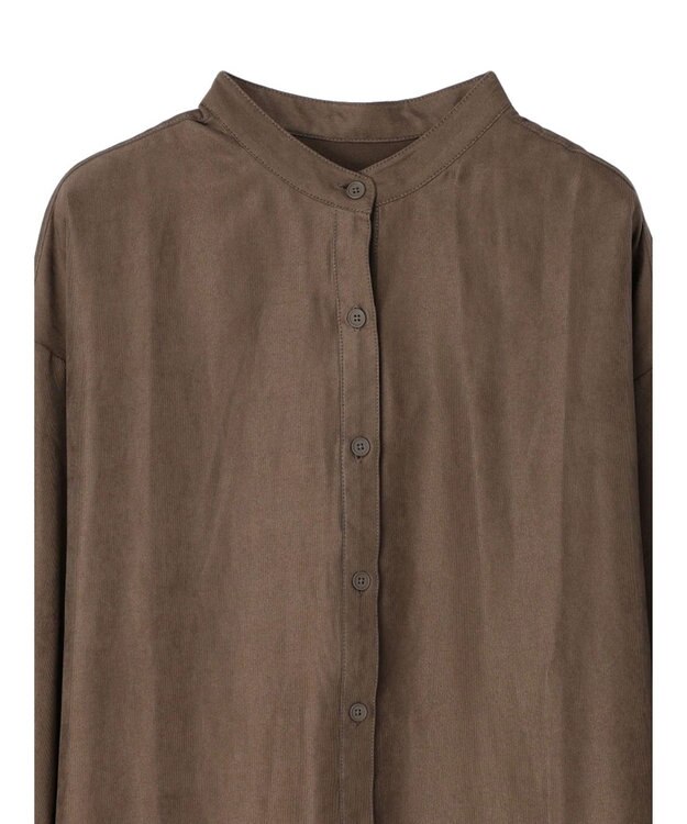 Green Parks マイクロピケシャツワンピース Camel