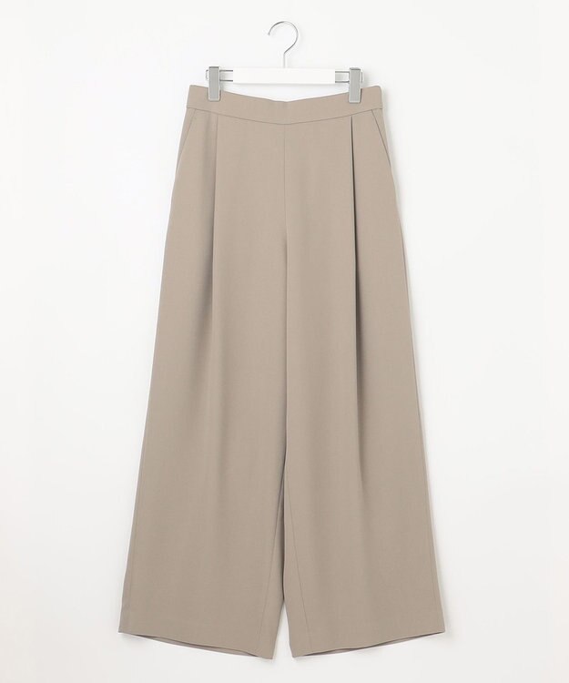 UNFILO 【接触冷感/吸水速乾】サマーセットアップ ワイドパンツ ダークブラウン系