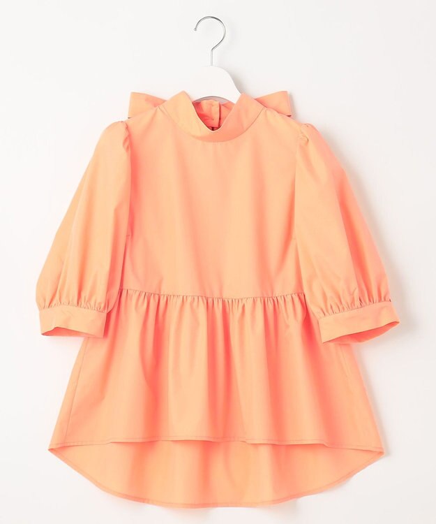 Feroux 【新色追加・ONWARD CROSSET MAG掲載】バックリボンパフスリーブ ブラウス オレンジ系