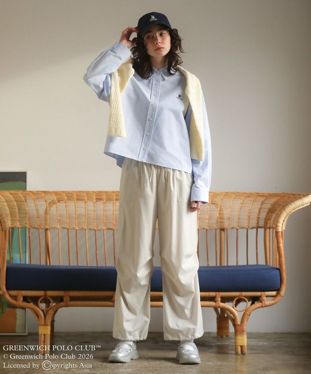 Green Parks GREENWICH POLO CLUB(TM)クロップドシャツ Sax