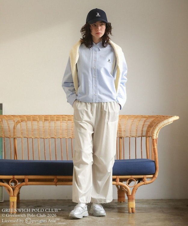 Green Parks GREENWICH POLO CLUB(TM)クロップドシャツ Sax