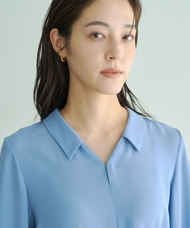 YECCA VECCA スカーフ付きブラウス Blue