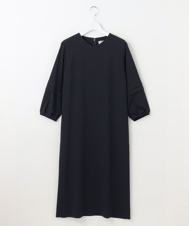 J.PRESS LADIES 【洗える・吸水速乾・接触冷感・セットアップ対応】Light ジョーゼット ワンピース ダークネイビー系