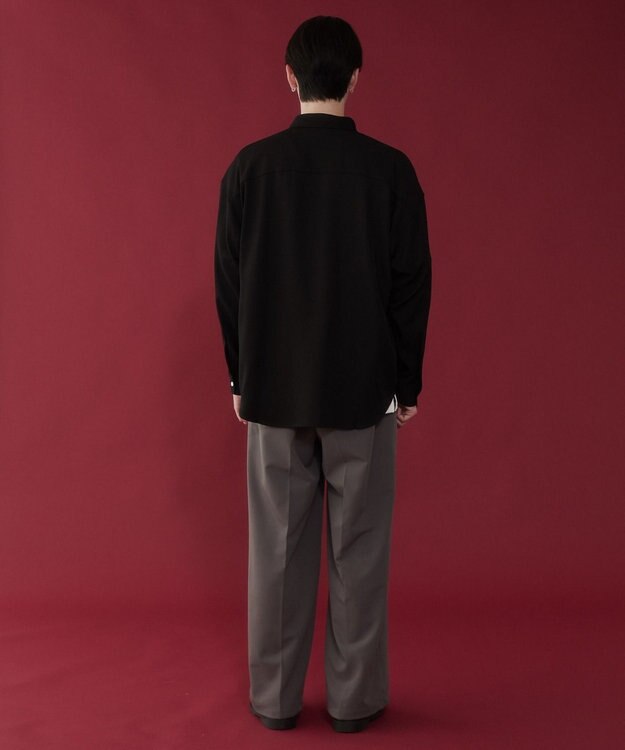 WEGO アムンゼンワンポイントBIGシャツ（LS） ブラック