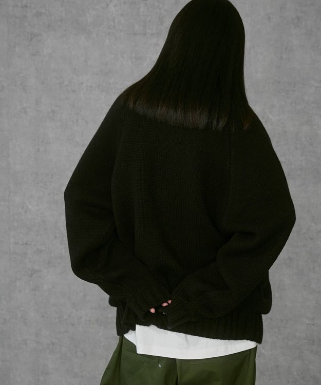 WEGO 【ユニセックス着用ITEM】カウチンニットカーディガン ブラック