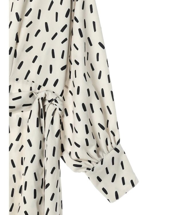 Green Parks armonia．スクエアドットプリントタックワンピース Ivory