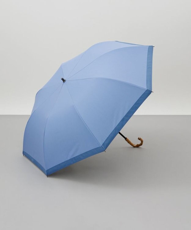 AURORA 【WEB・直営店限定】 グログラン晴雨兼用傘（折りたたみ・トップフラット） サックス