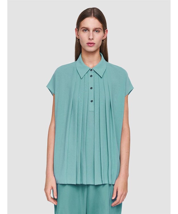 JOSEPH エアリープリッセ　ブラウス Lagoon