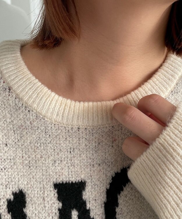 WEGO ファニーグラフィックフラッフィーニットプルオーバー 柄3