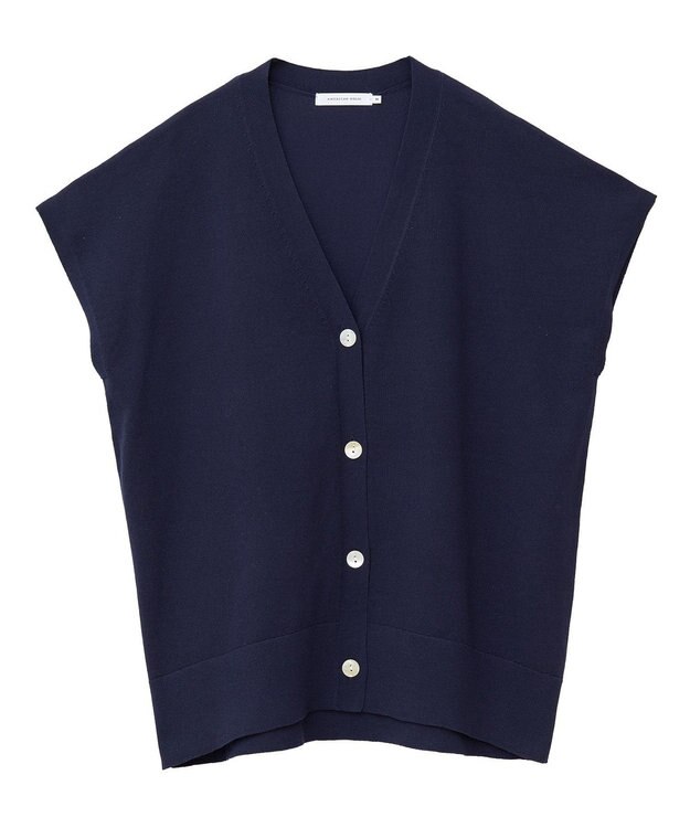 AMERICAN HOLIC フレンチスリーブＶネックニットカーディガン Navy
