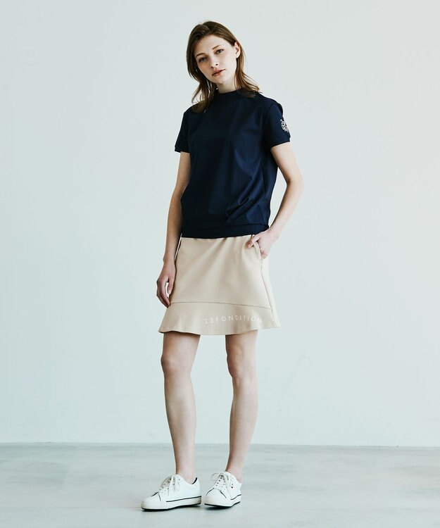 23区GOLF 【WOMEN】【23Fondation/WEB&一部店舗限定】ソフトダンボールニット スカート ベージュ系