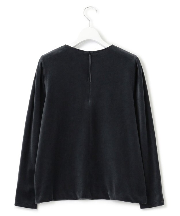 23区 L 【洗える】ベロア ジャージー カットソー グレー系