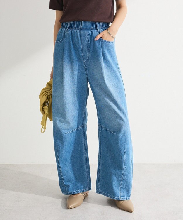 Green Parks ウエストタックコクーンデニムパンツ Light Indigo