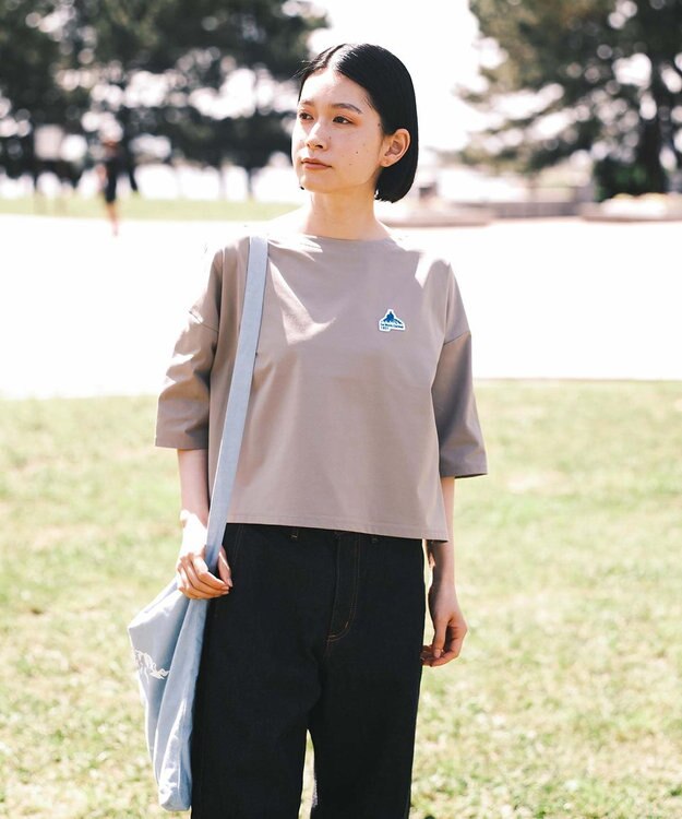 SHARE PARK LADIES 【UVカット・吸水速乾・ストレッチ・軽量 】エンブレムショートTシャツ（S・Mサイズ） グレー系