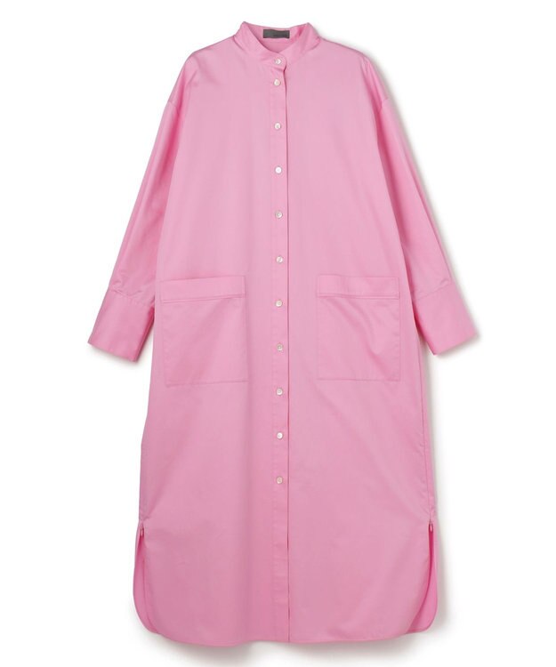 uncrave コットンクロスプレーン シャツワンピース ピンク