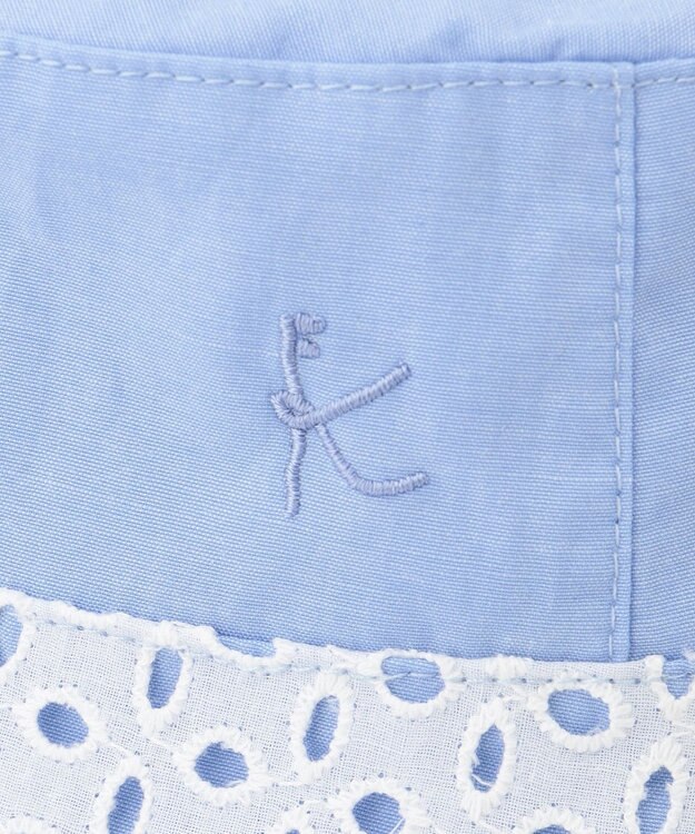 組曲 KIDS 【Mサイズ】レースコンビ サマーハット サックスブルー系