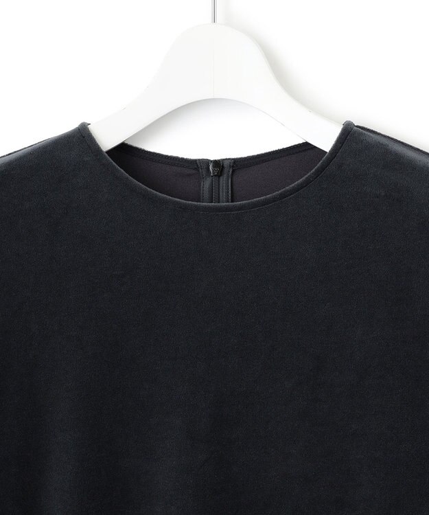 23区 S 【洗える】ベロア ジャージー カットソー グレー系