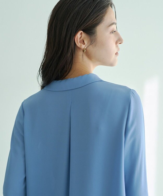 YECCA VECCA スカーフ付きブラウス Blue