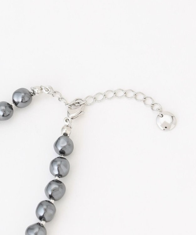 ICB ブラックパールネックレス シルバー系