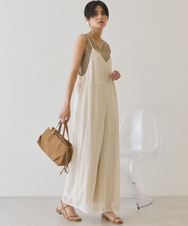 AMERICAN HOLIC 【先行予約】レースキャミサロペット Ivory