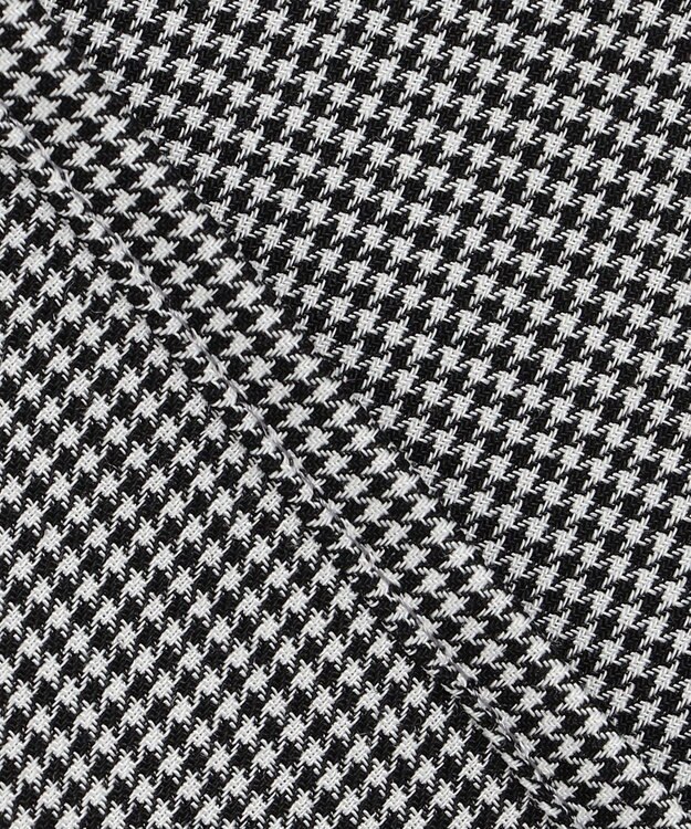 J.PRESS LADIES S 【洗える】ウォッシャブルキュプラツイル ボートネック ブラウス ブラックチェック系