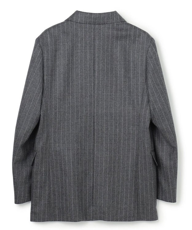 BEIGE， DELAND / ウールピンストライプダブルジャケット Gray St.