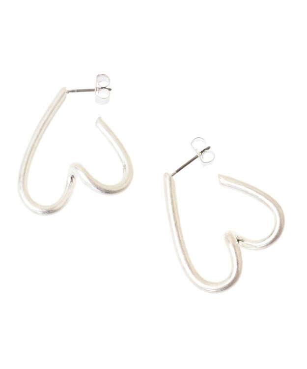 AMERICAN HOLIC ツイストハートピアス Silver